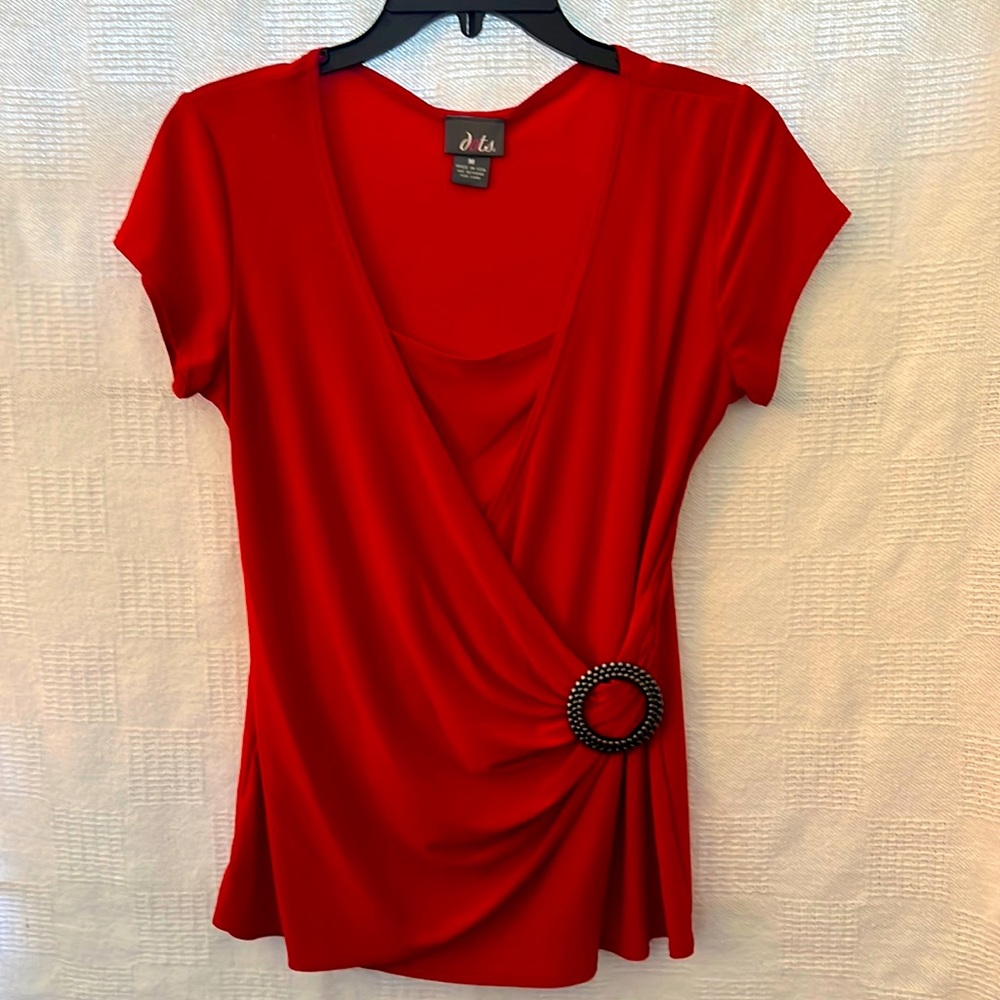 Cute Red Dressy Blouse